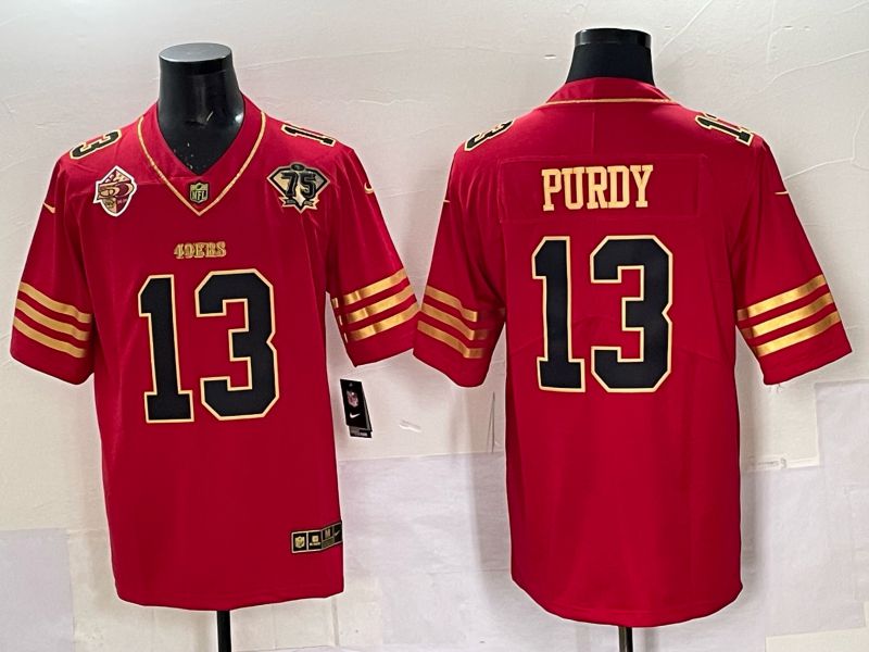 Men Nike San Francisco 49ers #13 Purdy red Limited NFL 2025 Jersey 0057